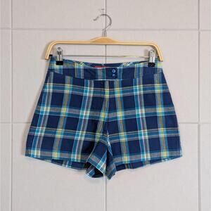 Vintage y2k 2000s Esprit 100% cotton madras plaid preppy shorts